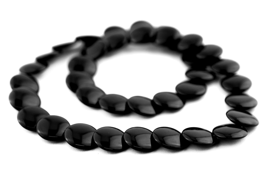 Flat Circular Onyx Beads (12mm) - The Bead Chest