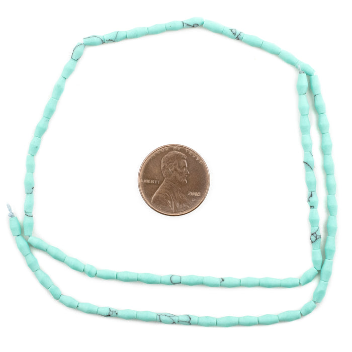 Mint Green Turquoise-Style Bicone Beads (6x3mm) - The Bead Chest