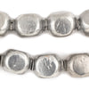 Silver Rounded Rectangular Hollow Tribal Beads (18mm)
