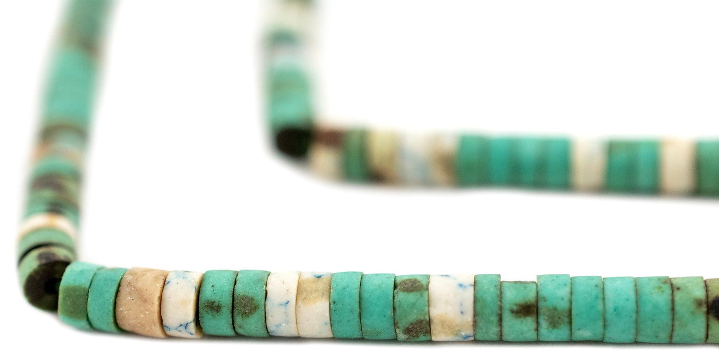 Mixed Green Turquoise-Style Heishi Beads (4mm) - The Bead Chest