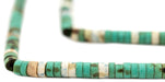 Mixed Green Turquoise-Style Heishi Beads (4mm) - The Bead Chest