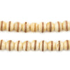 Copper-Inlaid Beige Bone Mala Beads (8mm)