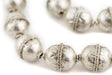 Ethiopian Wired Silver Oval Beads (19x20mm) - The Bead Chest