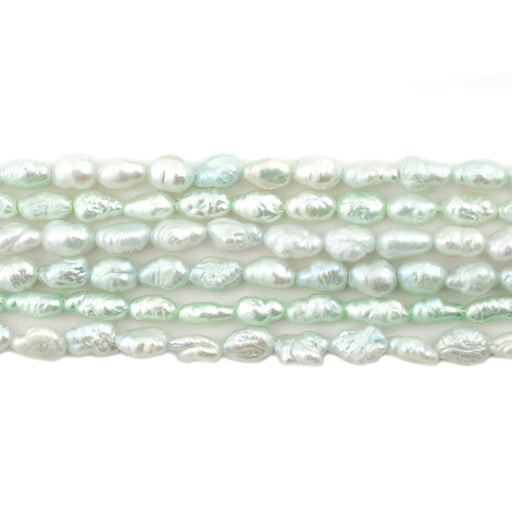 Pistachio Green Vintage Japanese Rice Pearl Beads (4mm) - The Bead Chest