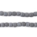 Opaque Grey Recycled Glass Beads (7mm) - The Bead Chest