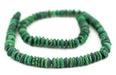 Malachite-Style Stone Saucer Beads (8mm) - The Bead Chest