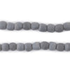 Opaque Grey Recycled Glass Beads (7mm)