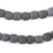Opaque Grey Recycled Glass Beads (9mm) - The Bead Chest