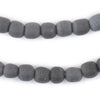 Opaque Grey Recycled Glass Beads (9mm)
