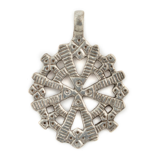 Silver Radiating Coptic Cross Pendant (38x52mm) - The Bead Chest
