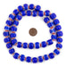 Round Blue Chevron Beads (15mm) - The Bead Chest
