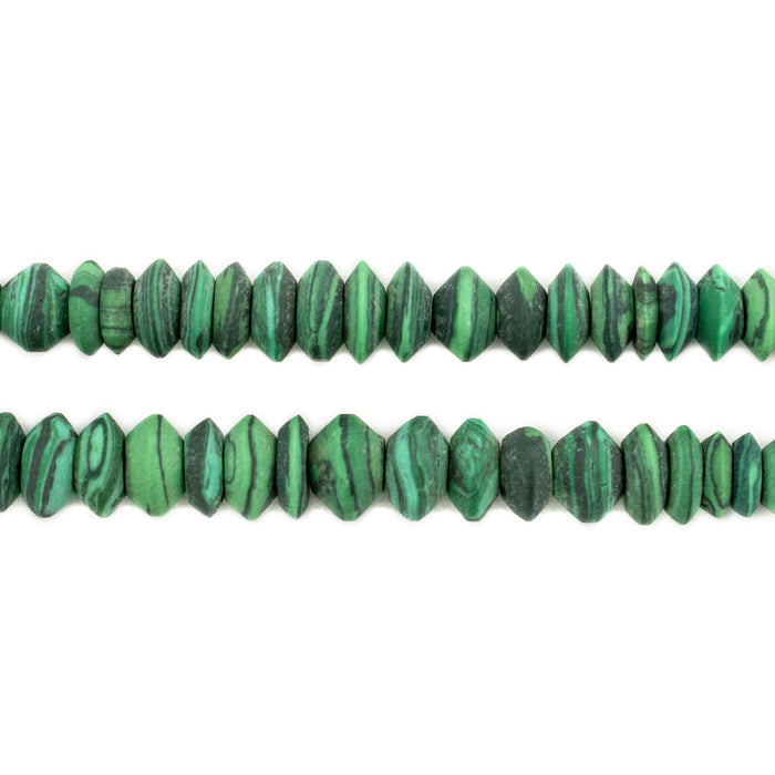 Malachite-Style Stone Saucer Beads (8mm) - The Bead Chest