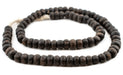 Rondelle Ebony Wood Beads (14mm) - The Bead Chest
