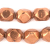 Copper Diamond Cut Hollow Tribal Beads (18mm)