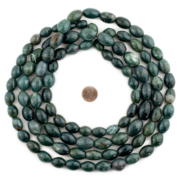 Oval Serpentine Beads (Extra Long Strand, 16x12mm) - The Bead Chest