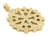 Brass Radiating Coptic Cross Pendant (38x52mm) - The Bead Chest