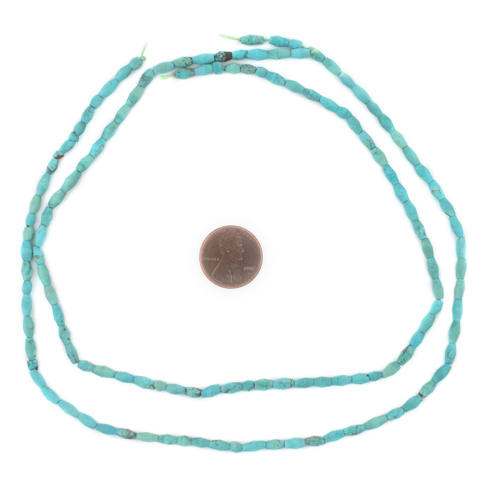 Hosseini Turquoise Bicone Beads (5x3mm) - The Bead Chest