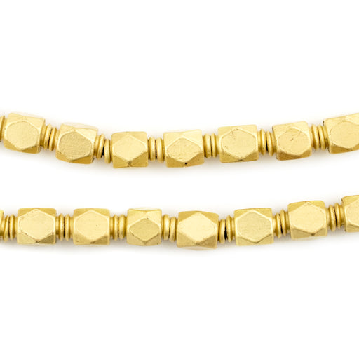 Brass Fancy Diamond Cut Beads (6mm) - The Bead Chest