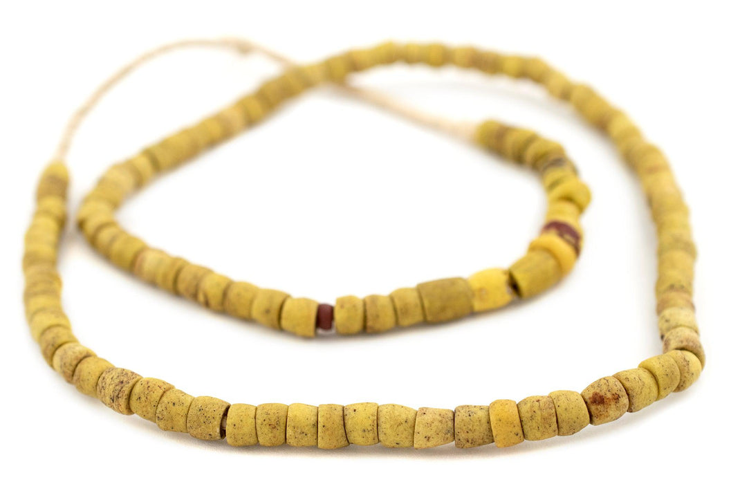 Antique Yellow Hebron Kano Beads (8mm) - The Bead Chest