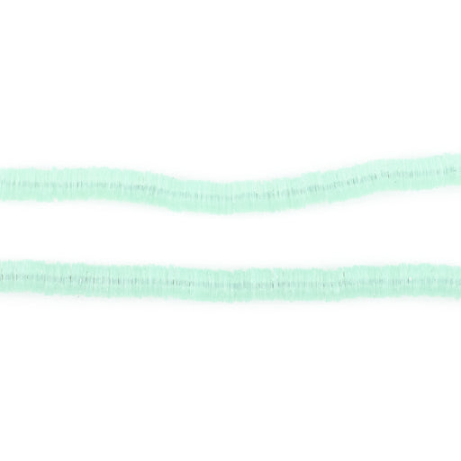 Translucent Aquamarine Vinyl Phono Record Beads (4mm) - The Bead Chest