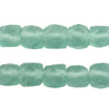 Clear Marine Diamond Cut Recycled Java Sea Glass Beads