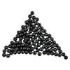 Half-Drilled Round Onyx Beads (4mm, Set of 100)