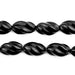 Spiral Carved Oval Onyx Beads (18x11mm) - The Bead Chest