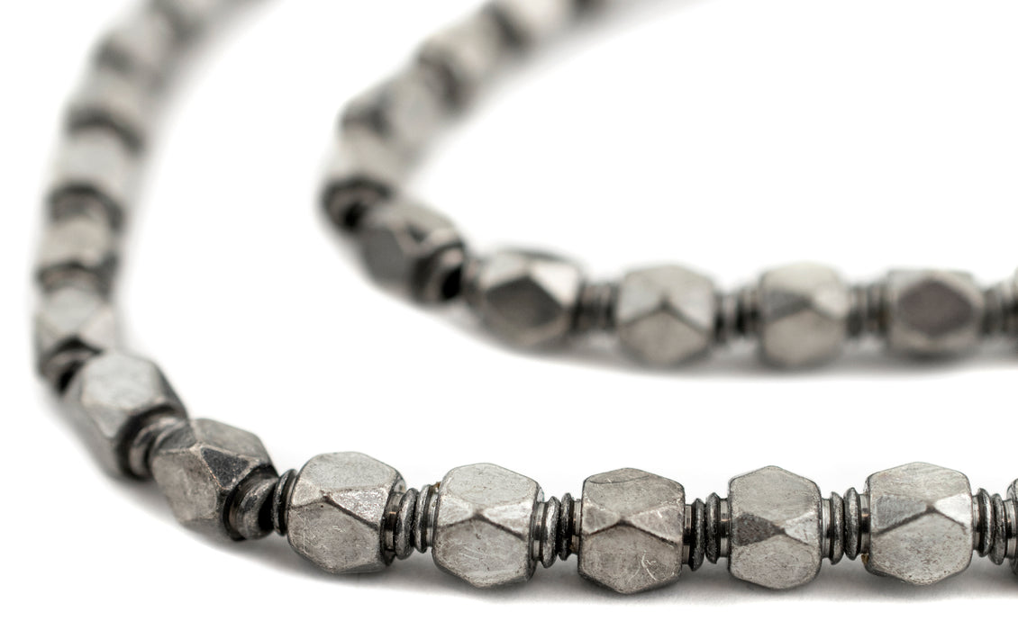 Silver Fancy Diamond Cut Beads (6mm) - The Bead Chest