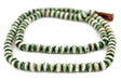 Dark Green Rustic Bone Mala Beads (12mm) - The Bead Chest