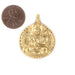Round Brass Buddha Pendant (28x34mm) - The Bead Chest