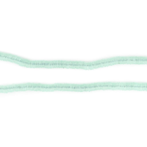 Translucent Aquamarine Vinyl Phono Record Beads (3mm) - The Bead Chest