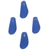 Dark Blue Teardrop Sea Glass Pendants (Set of 4)