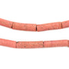 Rouge Red Moroccan Pottery Beads (Cylinder)