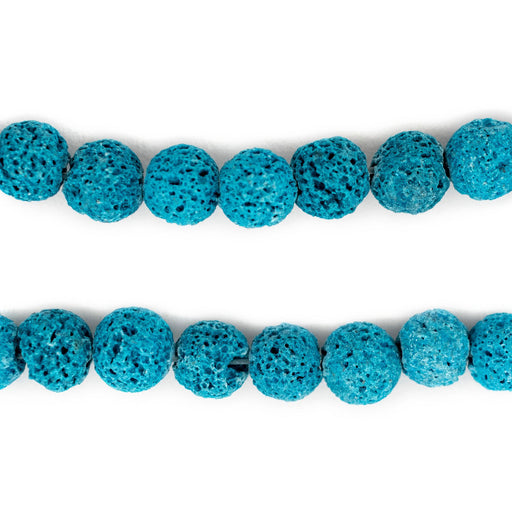 Turquoise Blue Volcanic Lava Beads (8mm) - The Bead Chest
