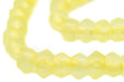 Pastel Yellow Faceted Recycled Java Sea Glass Beads - The Bead Chest