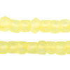 Pastel Yellow Faceted Recycled Java Sea Glass Beads