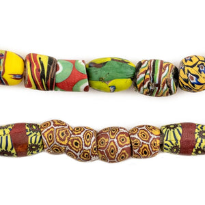 Oval Antique Venetian African Millefiori Trade Beads #15902