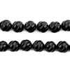 Carved Swirl Round Onyx Beads (10mm)
