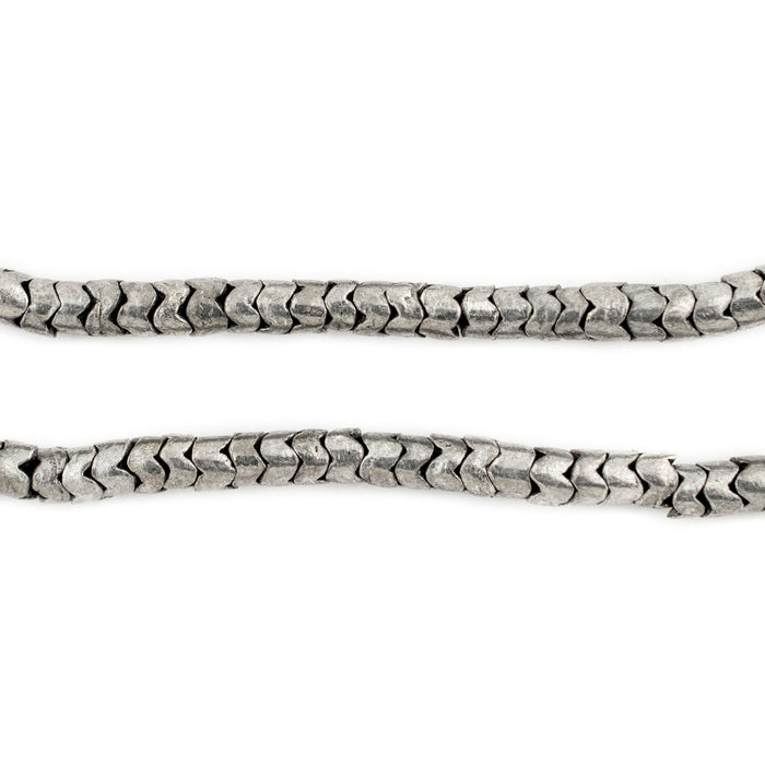 Silver Interlocking Snake Beads (4.5mm) - The Bead Chest