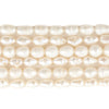 Smooth White Oval Vintage Japanese Pearl Beads (4-6mm)
