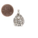 Silver Buddha Pendant (16x25mm) - The Bead Chest
