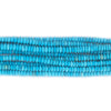 Tiny Blue Turquoise Stone Saucer Heishi Beads (3mm)