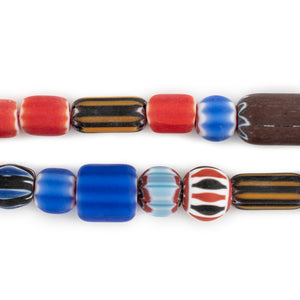 Matte Mixed Chevron Beads (8-12mm)