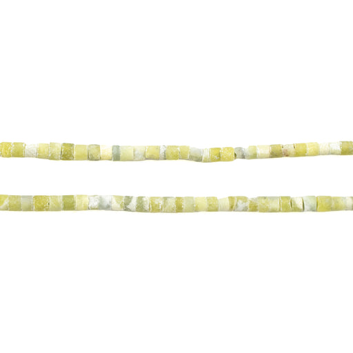 Pastel Green Cylindrical Calcite Heishi Beads (3mm) - The Bead Chest