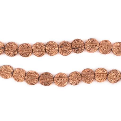 Baule-Style Circular Copper Beads (7mm)