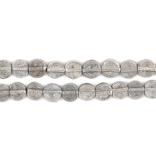 Baule-Style Circular Silver Beads (7mm)