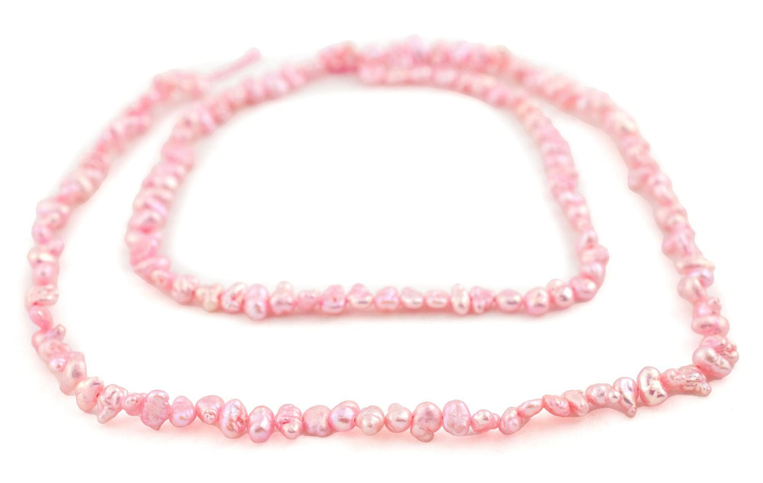 Baby Pink Nugget Vintage Japanese Pearl Beads (4mm) - The Bead Chest