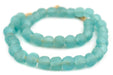 Aqua Marine Recycled Glass Beads (14mm) - The Bead Chest