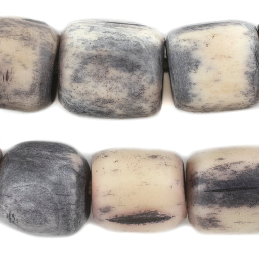 Grey Barrel Kenya Bone Beads (26x23mm) - The Bead Chest