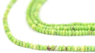 Lime Green Tibetan Turquoise Saucer Beads (2.5mm) - The Bead Chest